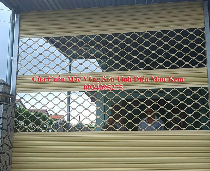 Cửa cuốn mắc võng inox mẫu 01