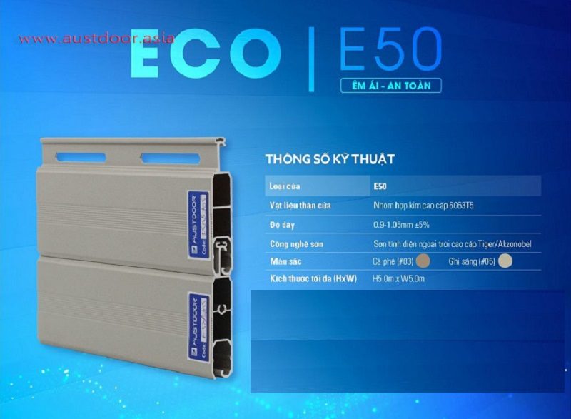 Cửa cuốn Austdoor E50A dòng Eco